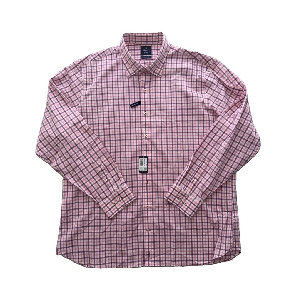 NWT JOHNNIE-O TOP SHELF PETAL SCHWARTZ PLAID BUTTON DOWN SHIRT JMWL100970 SZ XXL